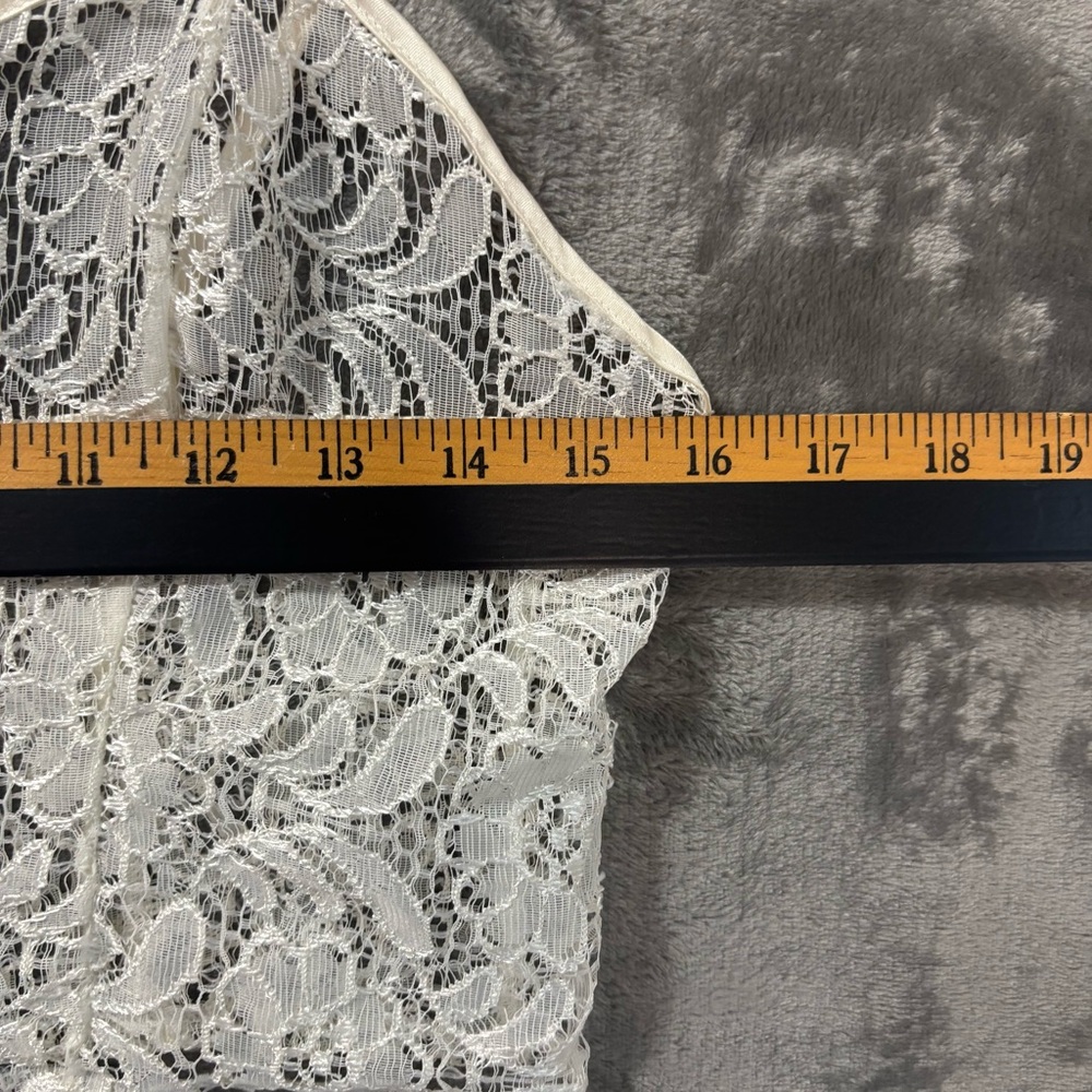 Vintage 90's Williwear Intimates Lace Crop Camisole M Ivory‎ Y2K Cochella Fairy - Picture 8 of 8